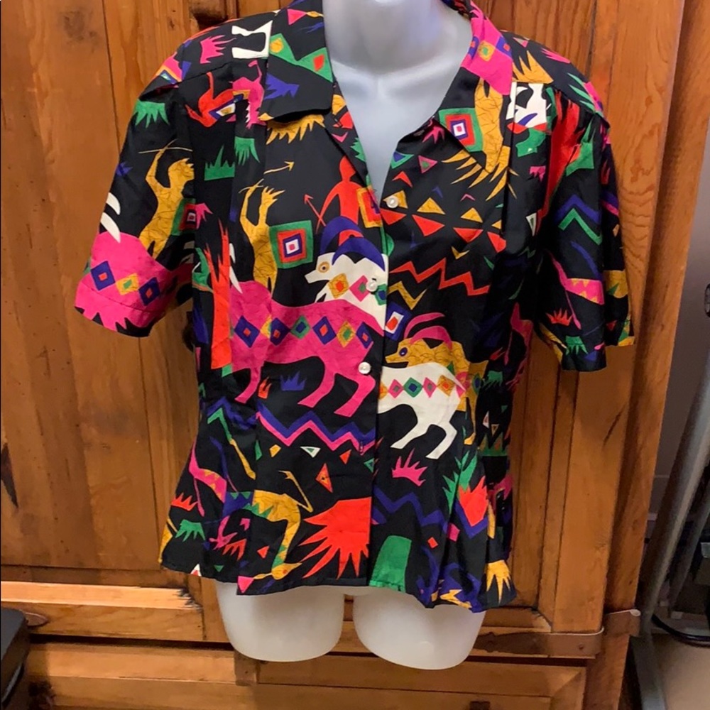 Vintage multi color top